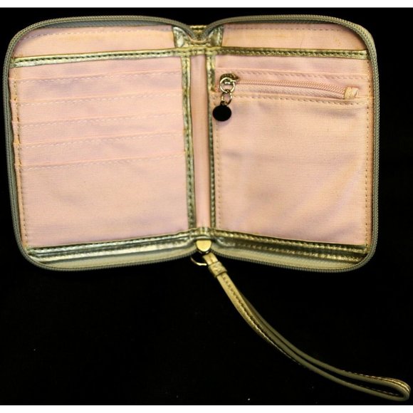 Coach Signature Zipper Wallet Wristlet ID White Folding Canvas Multiple Pocket - Picture 3 of 12